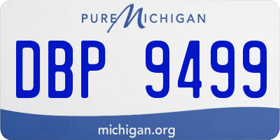 MI license plate DBP9499