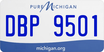 MI license plate DBP9501