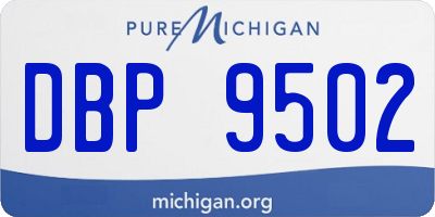 MI license plate DBP9502