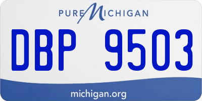 MI license plate DBP9503
