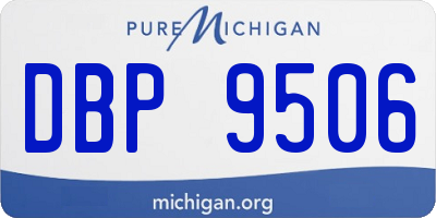 MI license plate DBP9506
