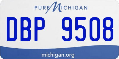 MI license plate DBP9508