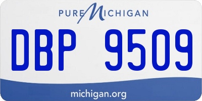 MI license plate DBP9509