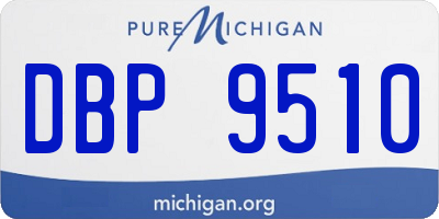 MI license plate DBP9510