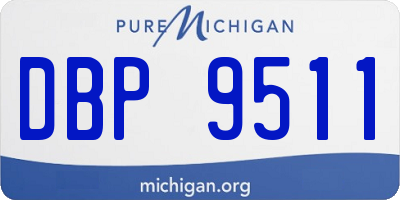 MI license plate DBP9511
