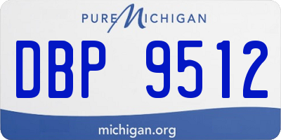 MI license plate DBP9512