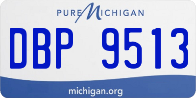 MI license plate DBP9513