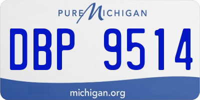 MI license plate DBP9514