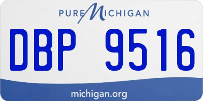 MI license plate DBP9516