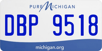 MI license plate DBP9518