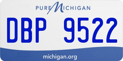 MI license plate DBP9522