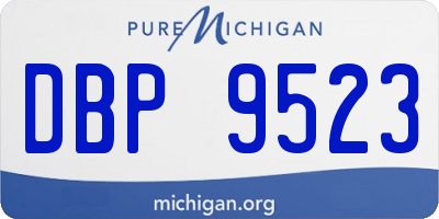 MI license plate DBP9523