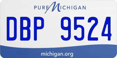 MI license plate DBP9524