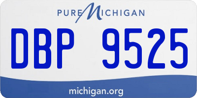 MI license plate DBP9525