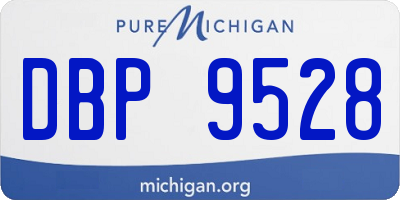 MI license plate DBP9528