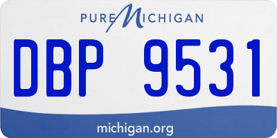 MI license plate DBP9531