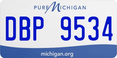 MI license plate DBP9534