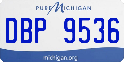MI license plate DBP9536