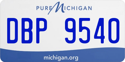 MI license plate DBP9540