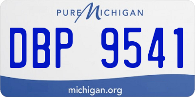 MI license plate DBP9541