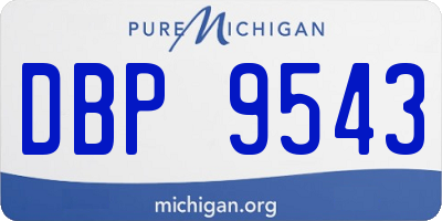 MI license plate DBP9543
