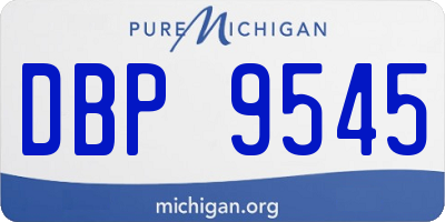 MI license plate DBP9545