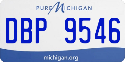 MI license plate DBP9546