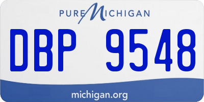 MI license plate DBP9548
