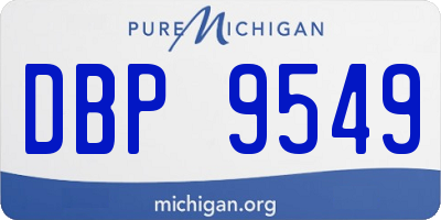 MI license plate DBP9549