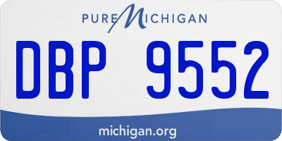 MI license plate DBP9552