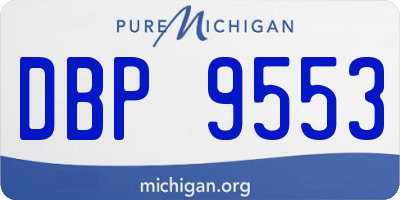 MI license plate DBP9553