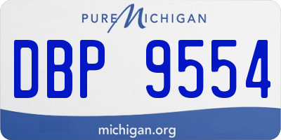 MI license plate DBP9554