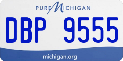 MI license plate DBP9555
