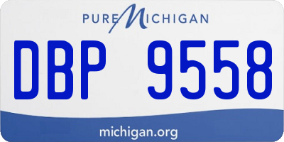 MI license plate DBP9558