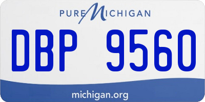 MI license plate DBP9560