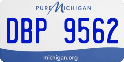 MI license plate DBP9562