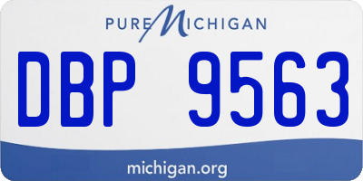 MI license plate DBP9563