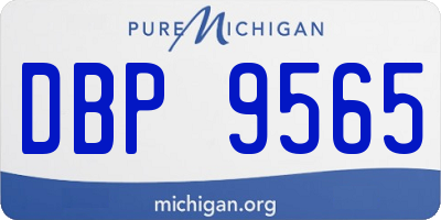 MI license plate DBP9565