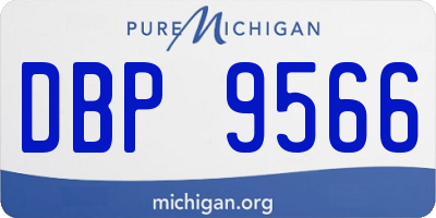 MI license plate DBP9566
