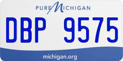 MI license plate DBP9575