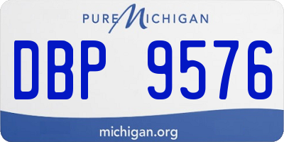 MI license plate DBP9576