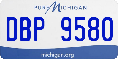 MI license plate DBP9580