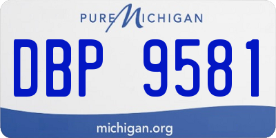 MI license plate DBP9581