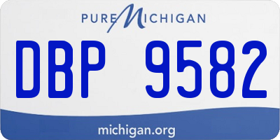 MI license plate DBP9582