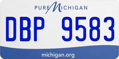 MI license plate DBP9583