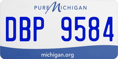 MI license plate DBP9584