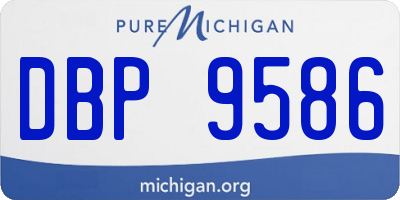 MI license plate DBP9586