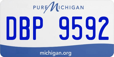 MI license plate DBP9592