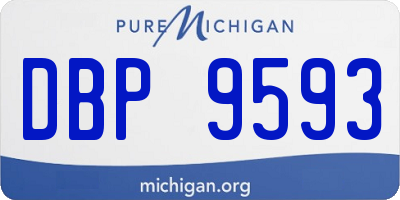 MI license plate DBP9593