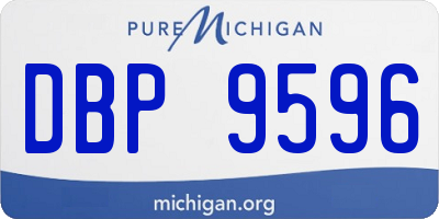 MI license plate DBP9596
